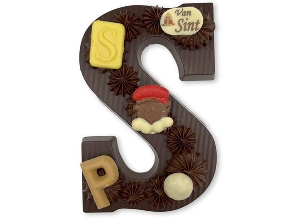 Chocolade letter blok groot puur