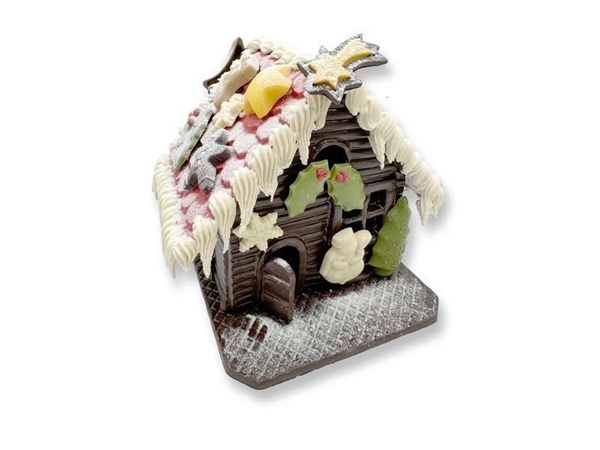 Chocolade Huisje met Rood Dak